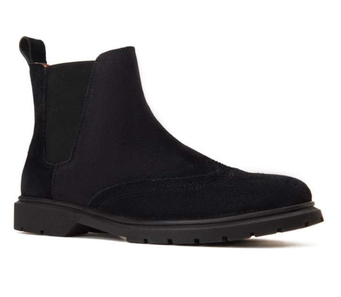 Oxford Suede Boot - Black