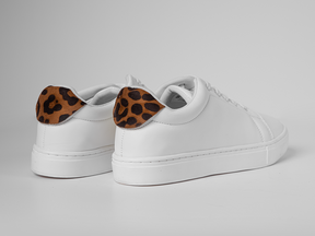 Casual Sneakers - Brown Tiger Print/  White