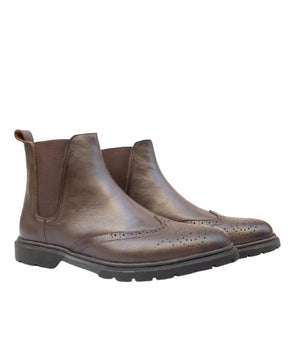 Oxford leather Boot - Brown