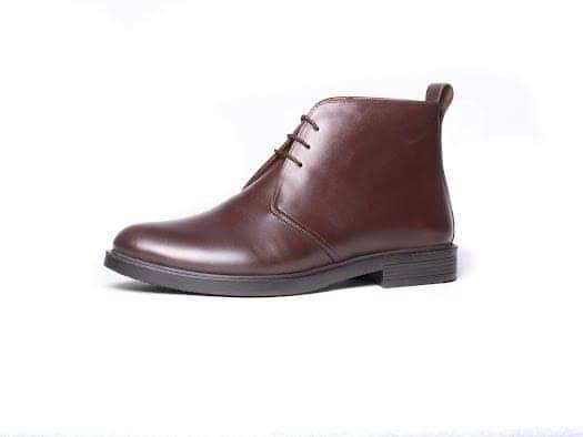 Derby Leather Boot - Brown