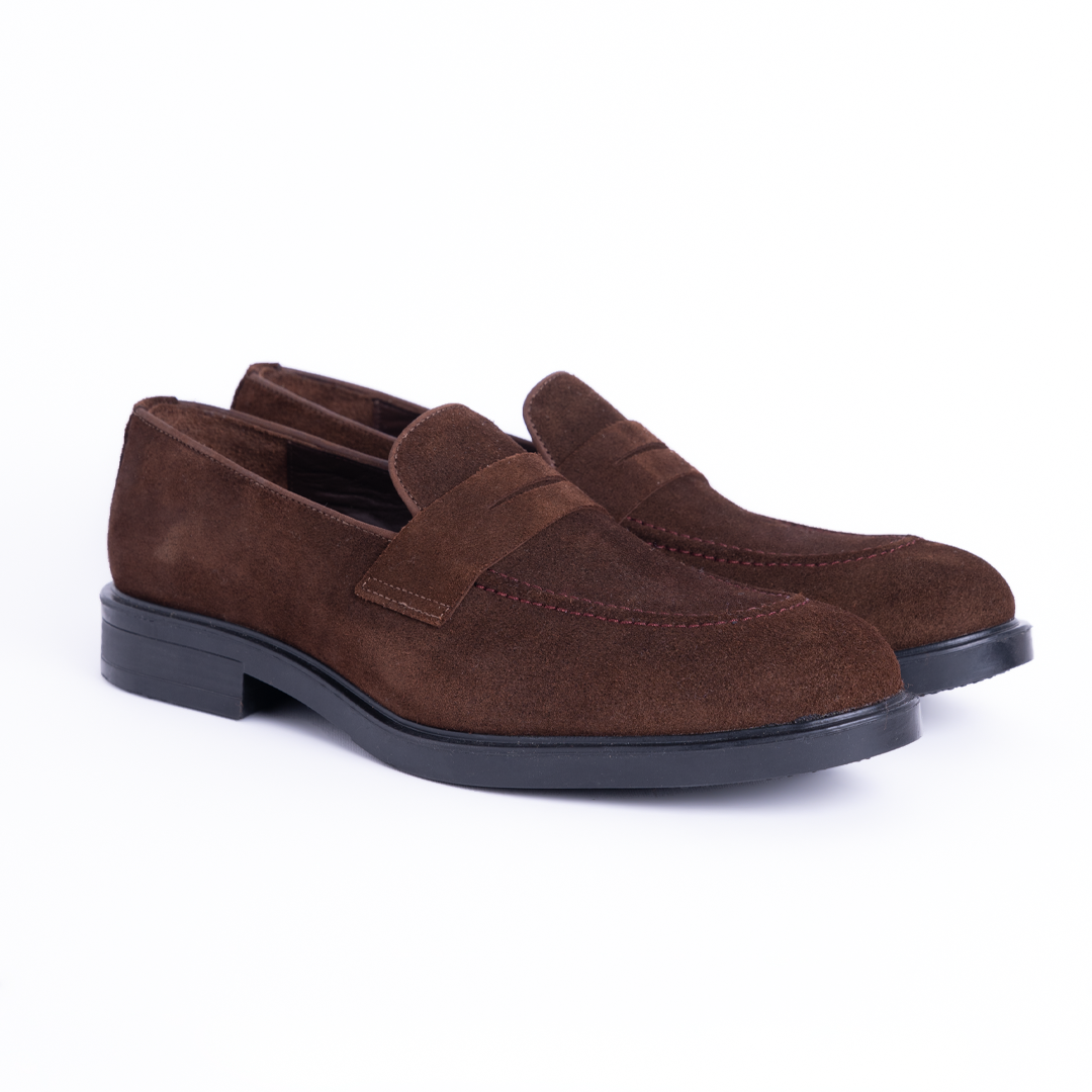 Penny Loafer - Suede - Brown