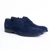 Laces-Derby suede shoes - Navy