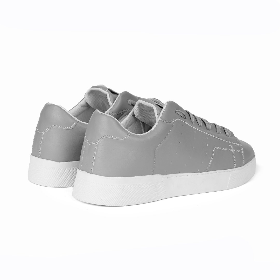 Sneakers - Leather - Grey